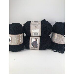 LOT OF 4 Skeins: BERNAT Soft Boucle 255 yards Color: Black